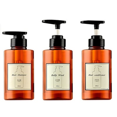 3 buc/set 500 ML dozator de săpun sticle pompă sticle reîncărcabile șampon săpun de corp set de recipiente pentru balsam de păr