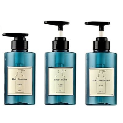 3 buc/set 500 ML dozator de săpun sticle pompă sticle reîncărcabile șampon săpun de corp set de recipiente pentru balsam de păr