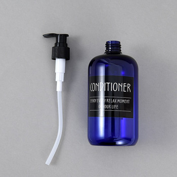Σετ δοσομετρητή σαπουνιού χεριού για σαμπουάν Conditioner Body Wash Μπουκάλια ντους Άδεια επαναγεμιζόμενα μπουκάλια αντλίας με ετικέτες