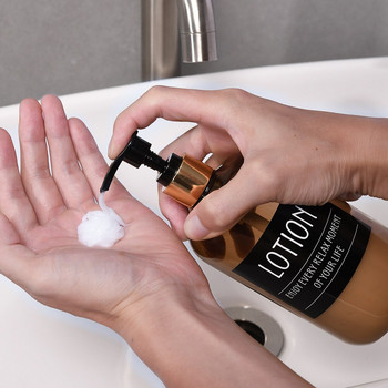 Σετ δοσομετρητή σαπουνιού χεριού για σαμπουάν Conditioner Body Wash Μπουκάλια ντους Άδεια επαναγεμιζόμενα μπουκάλια αντλίας με ετικέτες