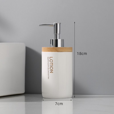 Modernus kvadratinis keraminis nešiojamas muilo dozatorius buitinis spaudos tipas losjonas buteliukas tualetinis šampūnas drėgmės išpilstymas vonios kambario dekoras