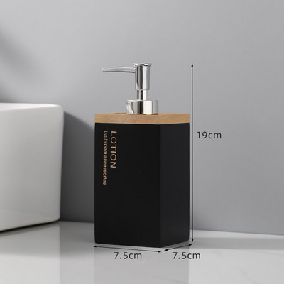 Modernus kvadratinis keraminis nešiojamas muilo dozatorius buitinis spaudos tipas losjonas buteliukas tualetinis šampūnas drėgmės išpilstymas vonios kambario dekoras