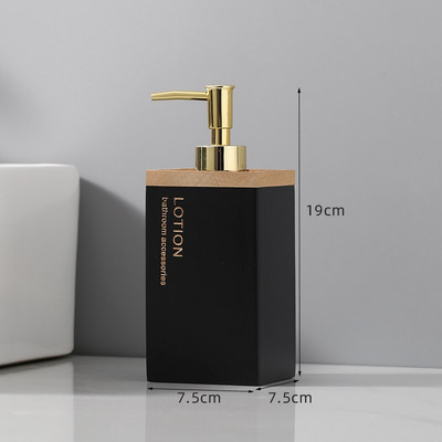 Modernus kvadratinis keraminis nešiojamas muilo dozatorius buitinis spaudos tipas losjonas buteliukas tualetinis šampūnas drėgmės išpilstymas vonios kambario dekoras