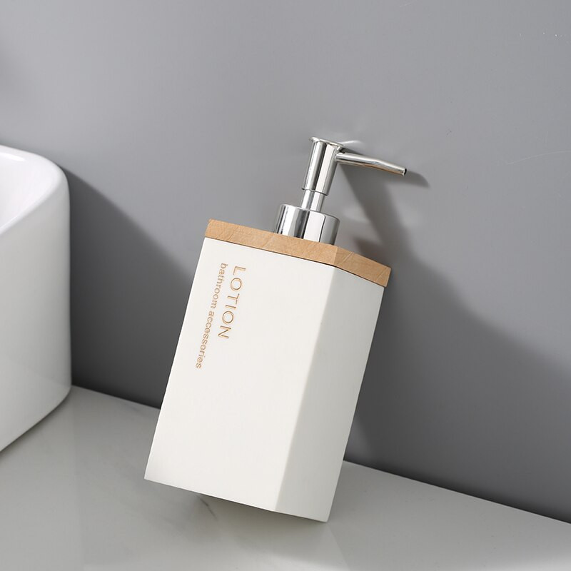 Modernus kvadratinis keraminis nešiojamas muilo dozatorius buitinis spaudos tipas losjonas buteliukas tualetinis šampūnas drėgmės išpilstymas vonios kambario dekoras