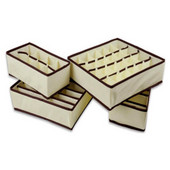 4 vnt / rinkinys apatinių liemenėlių laikymo dėžutė 6/7/8/24 tinklelio smėlio spalvos rožė raudona stalčių spinta Organizatorių dėžutė apatiniams kojinėms Liemenėlė