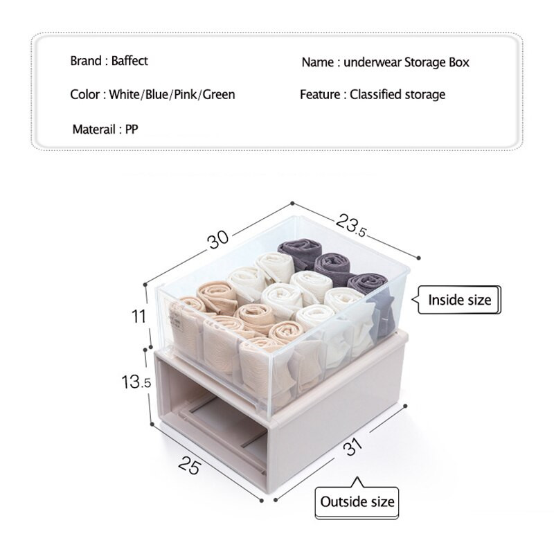 Fehérnemű Melltartó Zokni Ruházat Tároló doboz Szekrény Szervezők Ruhásszekrény Szekrény Otthon Szervezet Fiókelválasztó Kollégium Helytakarékos