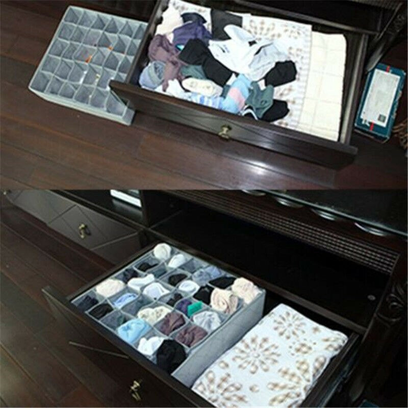 30 tinklelių, sulankstomų stalčių laikiklių Daugiafunkcis laikymo dėžutės apatinis trikotažas Liemenėlės kaklaraiščiai kojinės stalčiai drabužių tvarkyklės