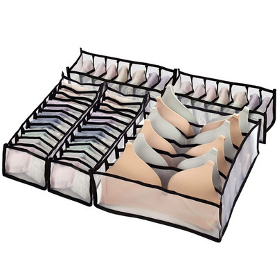 Apatinių drabužių stalčių laikiklis, sulankstomos apatinio trikotažo skirstytuvo dėžutės, spintos skyriai kojinėms Liemenėlės Kaklaraiščiai apatinio trikotažo šalikai