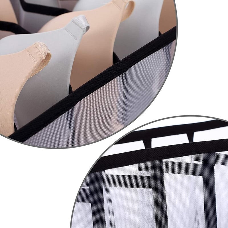 Apatinių drabužių stalčių laikiklis, sulankstomos apatinio trikotažo skirstytuvo dėžutės, spintos skyriai kojinėms Liemenėlės Kaklaraiščiai apatinio trikotažo šalikai