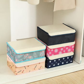 Кутия за съхранение на бельо Органайзери за чекмеджета за чорапи Сутиен Дамски контейнер за съхранение на дрехи Органайзер за гардероб Спестете място Кутии с капак