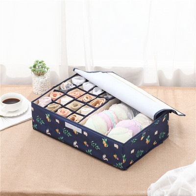 Fehérnemű tároló doboz Fiók rendszerezők zoknihoz Melltartó Női Ruhatároló konténer Szekrény Rendező Helytakarékos dobozok fedéllel