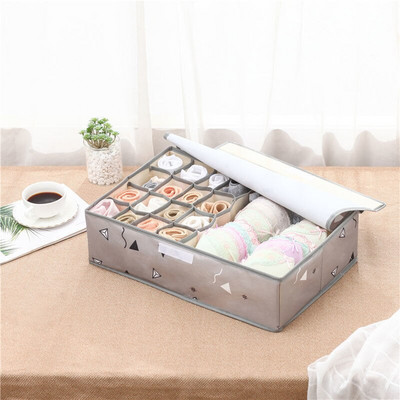 Fehérnemű tároló doboz Fiók rendszerezők zoknihoz Melltartó Női Ruhatároló konténer Szekrény Rendező Helytakarékos dobozok fedéllel