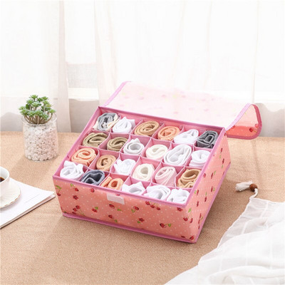 Fehérnemű tároló doboz Fiók rendszerezők zoknihoz Melltartó Női Ruhatároló konténer Szekrény Rendező Helytakarékos dobozok fedéllel