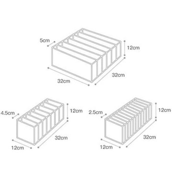 3бр. Бельо Сутиен Организатор Кутия за съхранение Бели цветове Чекмедже Гардероб Органайзери Кутии за Бельо Шалове Чорапи Сутиен Dropship