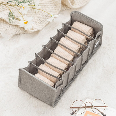 Organizatoare de lenjerie de corp Organizator pliabil de dulap de depozitare Cutie de depozitare despărțitoare Organizator de sertar Sosete Legături Cutie cu 11 grile pentru haine