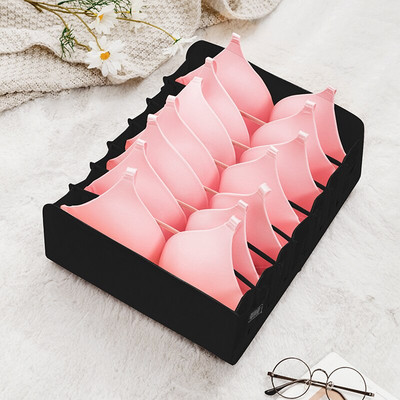 Organizatoare de lenjerie de corp Organizator pliabil de dulap de depozitare Cutie de depozitare despărțitoare Organizator de sertar Sosete Legături Cutie cu 11 grile pentru haine