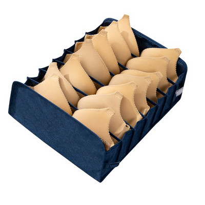 Organizatoare de lenjerie de corp Organizator pliabil de dulap de depozitare Cutie de depozitare despărțitoare Organizator de sertar Sosete Legături Cutie cu 11 grile pentru haine