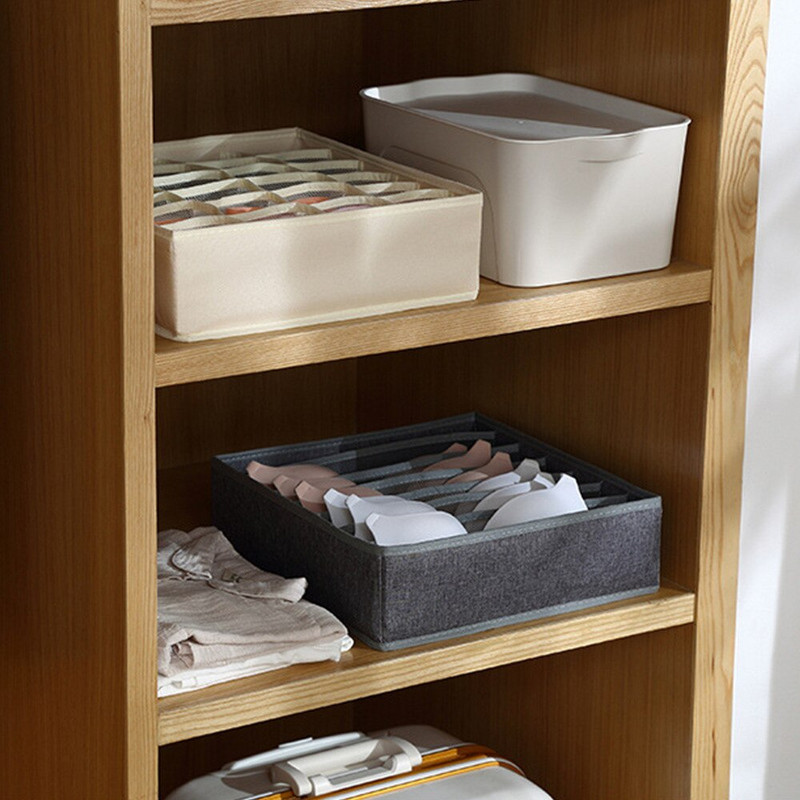 Organizator pliabil Cutie de depozitare pentru lenjerie de corp Sosete Organizatoare Separatoare de depozitare Sertar cu 30 de grile Cutie pentru haine Dulap pentru dormitor