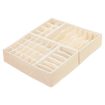 2022 4PCS Apakšveļas atvilktņu organizators Uzglabāšanas kaste Saliekams Drēbju Organizators Atvilktnei Garderobes skapja Organizatori Zeķes