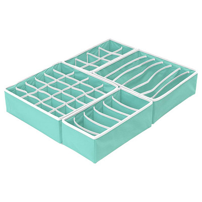 2022 4PCS Apakšveļas atvilktņu organizators Uzglabāšanas kaste Saliekams Drēbju Organizators Atvilktnei Garderobes skapja Organizatori Zeķes