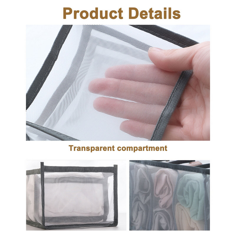 Pretinac za traperice Kutija za odlaganje Ormar Ormar Ladica za odjeću Slaganje hlača Organizatori za odlaganje Mrežasti organizatori za odvajanje Kutije