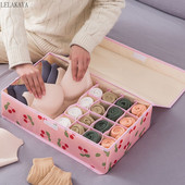 Sulankstoma apatinių drabužių laikymo dėžė 13 tinklelio stalčių laikikliai liemenėlių kojinių laikymo dėžutė.