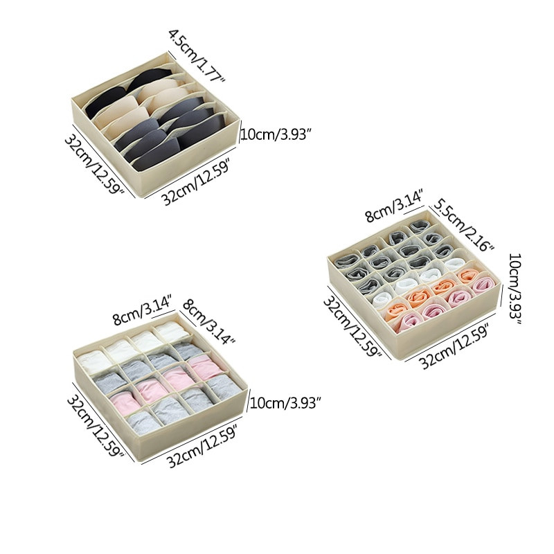 Otthoni tárolás Mosható sálak Zokni Melltartó Szervező Tároló doboz Fiók Szekrény Szervező Dobozok Fehérneműhöz Melltartó