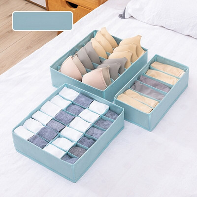 3 DB Melltartó fehérnemű-szervező tárolódoboz, nem szőtt fiókos szekrénysorrendezők tároló-rendező fiókelválasztó dobozok