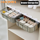 HOOMIN Szekrény Fiók Zokni Rendszerező Melltartó Alsónadrág Tárolódobozok Fiók típusa Levehető válaszfal 12 rács porálló
