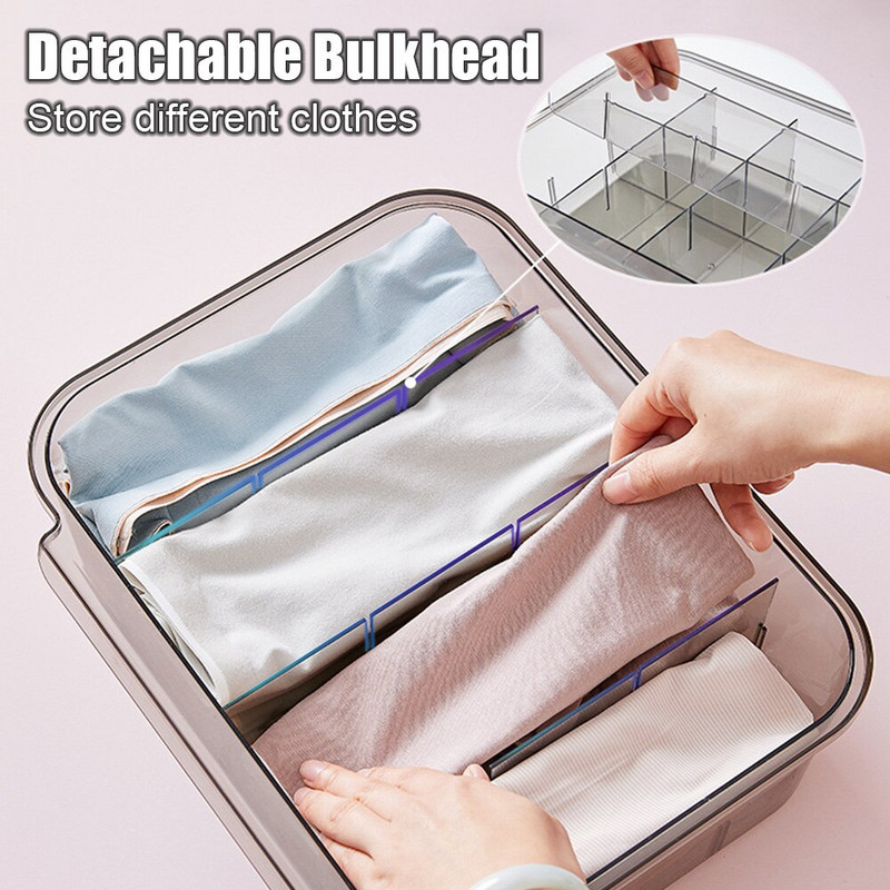 HOOMIN Szekrény Fiók Zokni Rendszerező Melltartó Alsónadrág Tárolódobozok Fiók típusa Levehető válaszfal 12 rács porálló