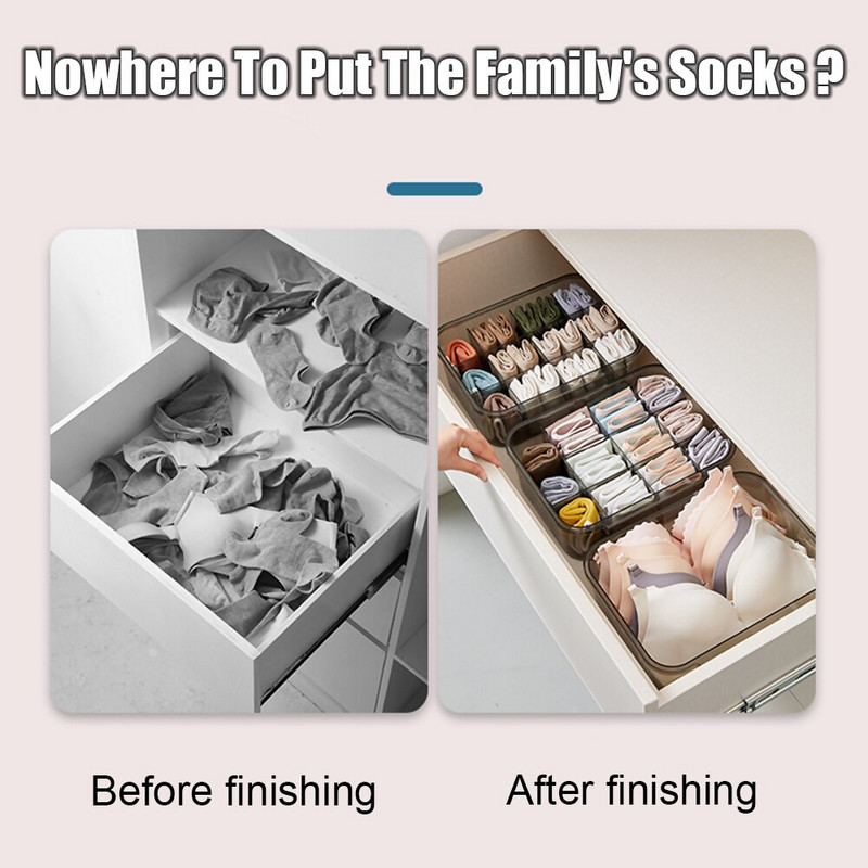 Porálló melltartó alsónemű tárolódobozok gardrób fiókos zokni rendszerezők levehető válaszfalú fiók 12-es típusú rácsok