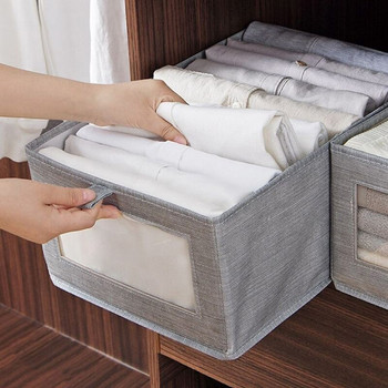 Сгъваема кутия за съхранение на бельо Домакински нетъкан гардероб Органайзери за съхранение на дрехи Довършителни контейнери за чекмеджета с голям капацитет
