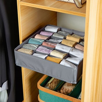 Шкаф за спално помещение Органайзер за бельо Кутия за съхранение Сгъваем миещ се домашен шкаф Разделител Чекмедже Органайзери За сутиен Чорапи за бельо