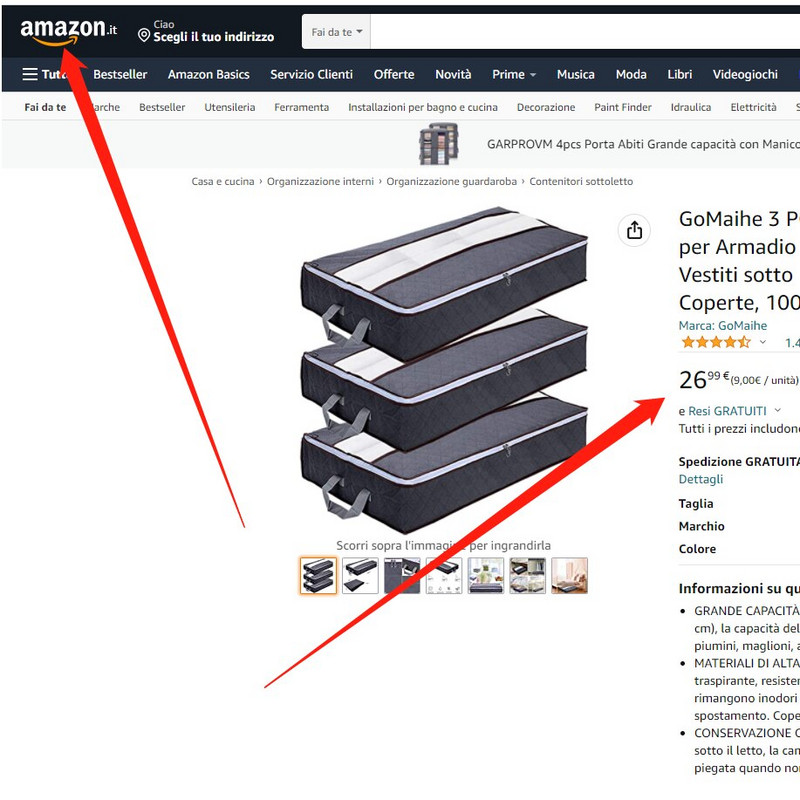 GoMaihe Комплект от 3/4 части Сгъваема юрганка Чанта за съхранение на дрехи Органайзер Играчка Torage Прахоустойчива гардеробна кутия