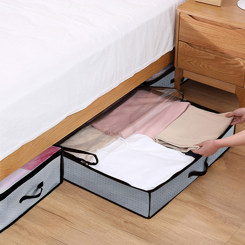 GoMaihe Комплект от 3/4 части Сгъваема юрганка Чанта за съхранение на дрехи Органайзер Играчка Torage Прахоустойчива гардеробна кутия