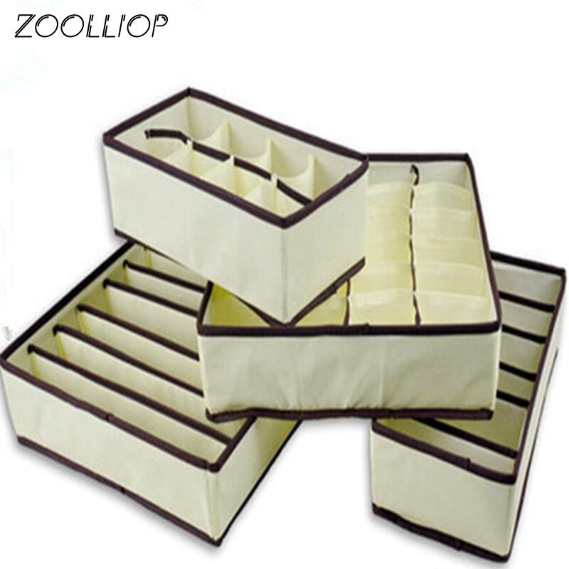 Nou 2 culori sertar dulap organizatoare cutii pentru lenjerie intima eșarfe șosete sutien mai multe dimensiuni 4 buc. lenjerie intima sutien organizator cutie de depozitare