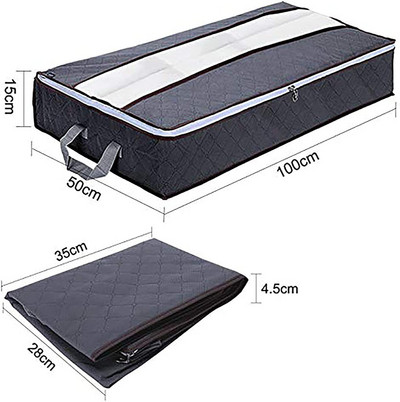 Depozitare Organizați depozitare rezistente la umiditate și praf Cuvernă nețesută Capacitate mare Organizează haine mobile Geanta de jos pat