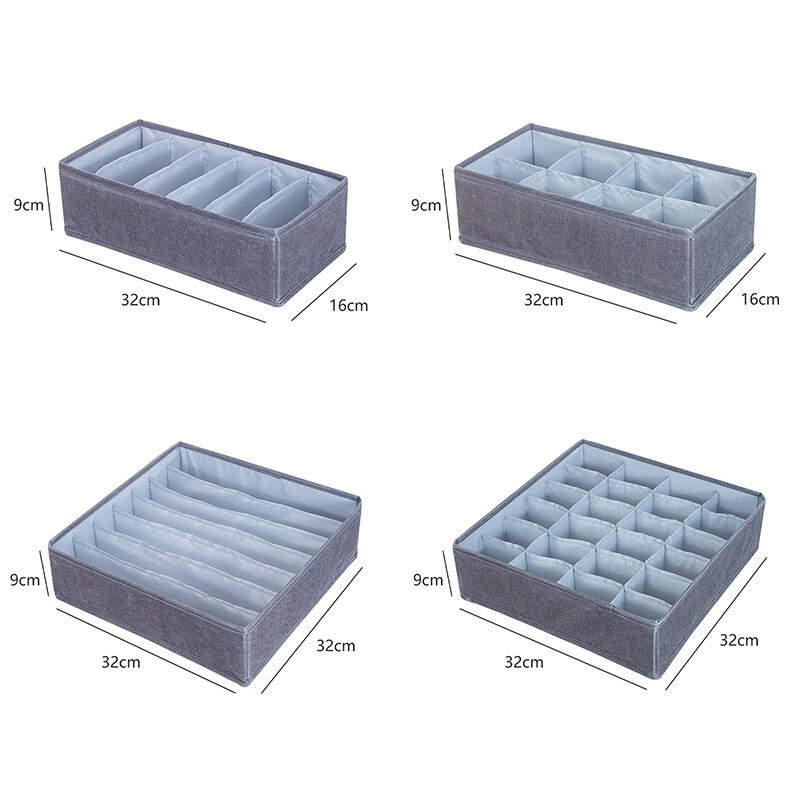 Spintos Tvarkyklės laikymo dėžutė Sulankstomi apatiniai Tvarkyklės laikymo pertvaros Stalčių laikymo kojinės 7 tinklelių dėžutė drabužiams #W