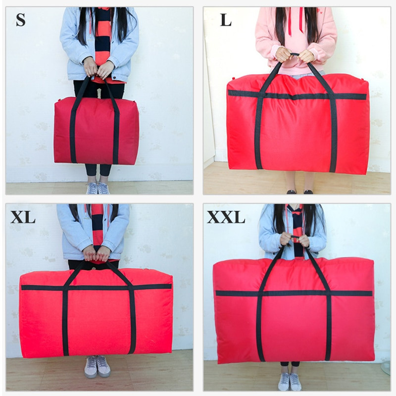 100L/120L/180L Изключително голяма пътна чанта Багажна чанта Голяма вместимост Преместване Къща Чанта за съхранение на багаж Чували Дамски чанти Dropshipping