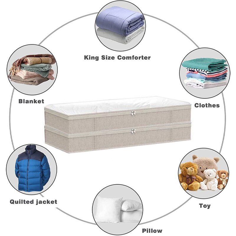 1/2 vnt., sulankstomas po lova krepšys, plaunamas drabužis, batų laikymo krepšys, didelės talpos antklodė, drabužių organizatorius, spinta