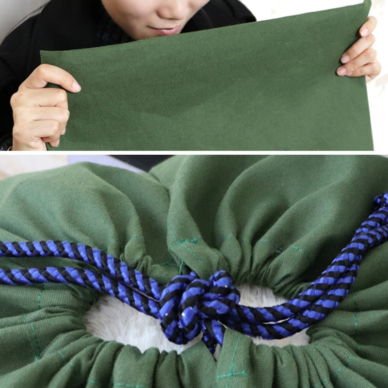 100*140cm Szuper nagy méretű vászon Ruhák Paplan Tárolótáska Vastag Túlméretes húzózsinór csomagolótáska Vászon poggyászrendező nagy