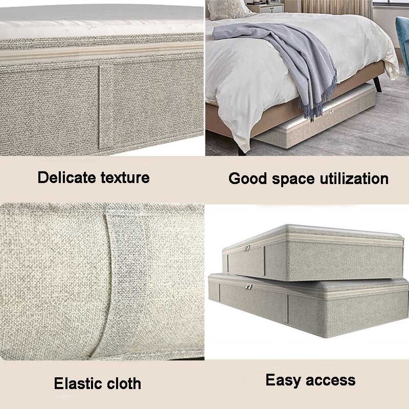 Po lova maišais Sulankstoma antklodės antklodė laikymo dėžutė su užtrauktuku Didelės talpos skalbiami drabužiai antklodės stalčius namų tvarkyklės