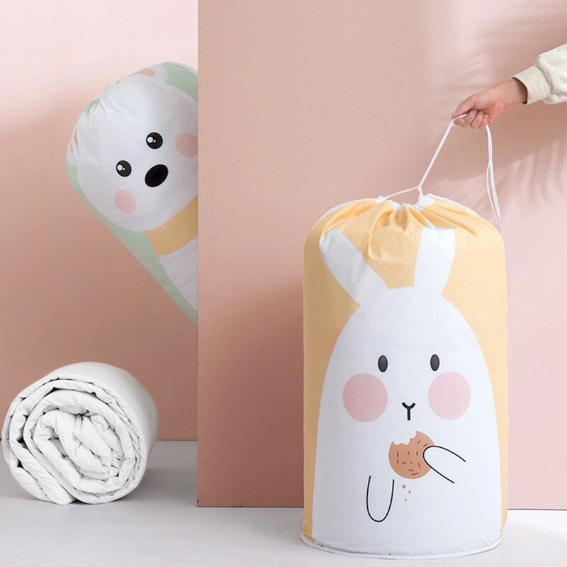 Сгъваема голяма чанта за съхранение Прахоустойчив Водоустойчив Органайзер Дрехи Одеяло Юрган Играчка Обувки Контейнери Карикатурни пътни чанти