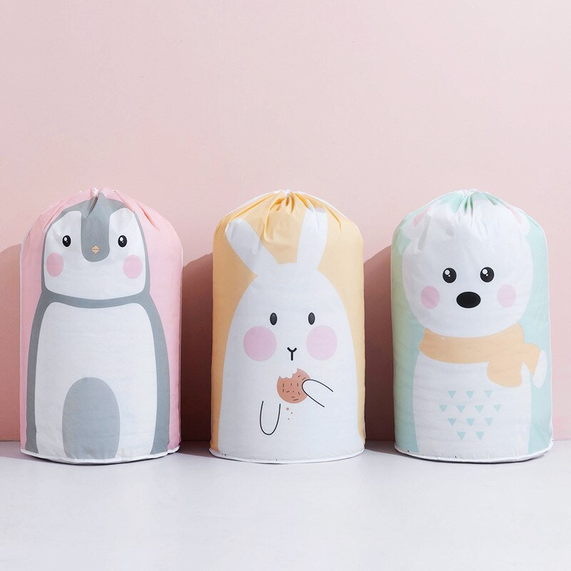 Сгъваема голяма чанта за съхранение Прахоустойчив Водоустойчив Органайзер Дрехи Одеяло Юрган Играчка Обувки Контейнери Карикатурни пътни чанти