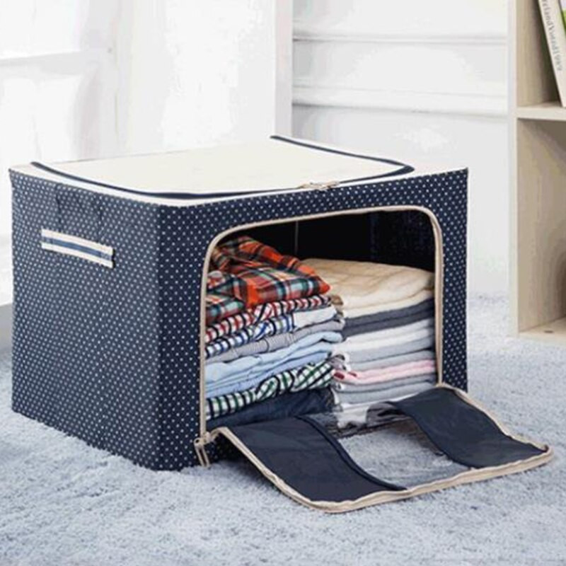 Гореща кутия за съхранение на дрехи с голям капацитет, сгъваема прахоустойчива гардеробна, органайзер, одеяло за багаж от плат Оксфорд, чанта за сортиране на юргани