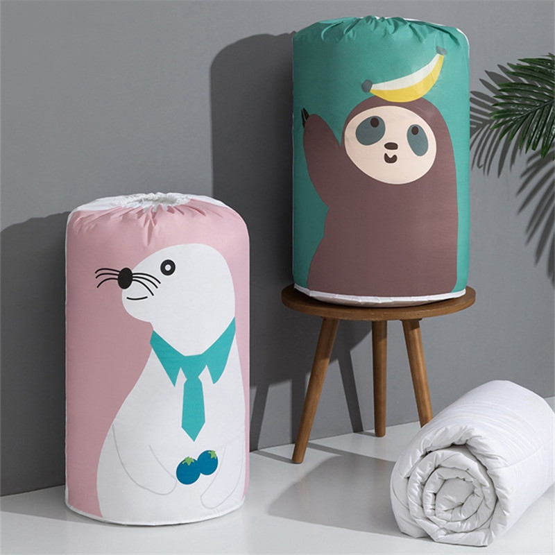 Чанти за сортиране на дрехи Голям капацитет Опаковка Багаж Джобове с шнурове Влагоустойчива юрган Чанти за съхранение на играчки Организация на дома