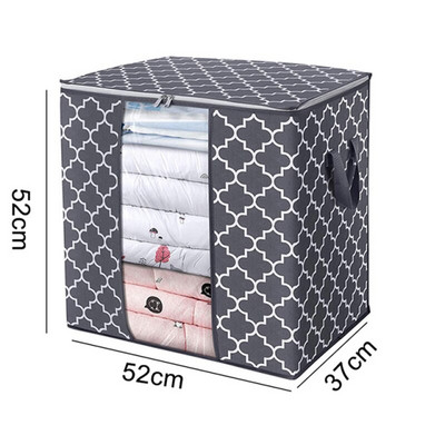 Сгъваема чанта за съхранение на юргани Преносими дрехи с голям капацитет Подредена торбичка Куфар Нетъкан домашен удебелител Прахоустойчива кутия за органайзер