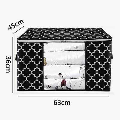 Сгъваема чанта за съхранение на юргани Преносими дрехи с голям капацитет Подредена торбичка Куфар Нетъкан домашен удебелител Прахоустойчива кутия за органайзер