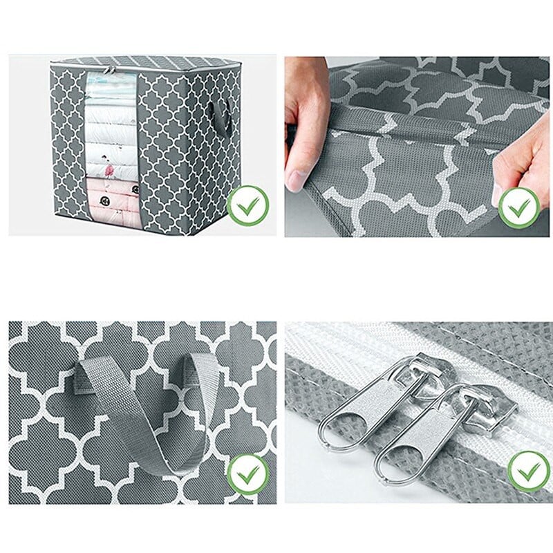 Sulankstoma laikymo dėžutė Nešiojamų drabužių organizatorius Tvarkingas maišelis Lagaminas Neaustinė namų laikymo dėžutė Antklodė laikymo konteinerio krepšio dėžutė