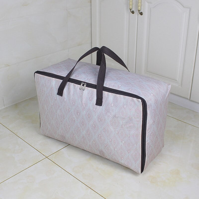 Háztartási ruházat Nedvességálló tárolótáska Kis, friss nyomtatási mintás hordozható csomagolótáska, nagy kapacitású paplantároló táska